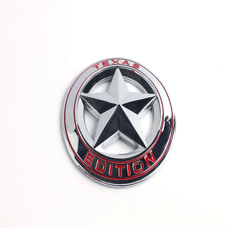 Металлическая Эмблема TEXAS EDITION щит пентаграмма 3D эмблемы автомобиля Fender сбоку