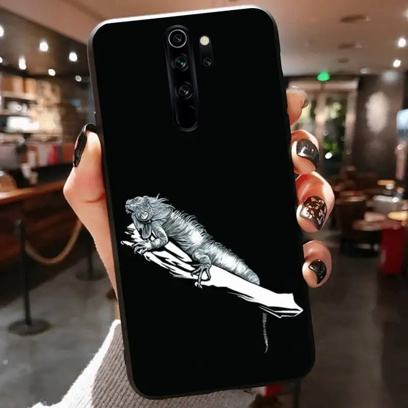 

Black And White Art Animal Phone Case Black Cover For Redmi 7A 4X 5 6 7 8 8A 5Plus GO Note 4/4X 7 K20/Pro Cases