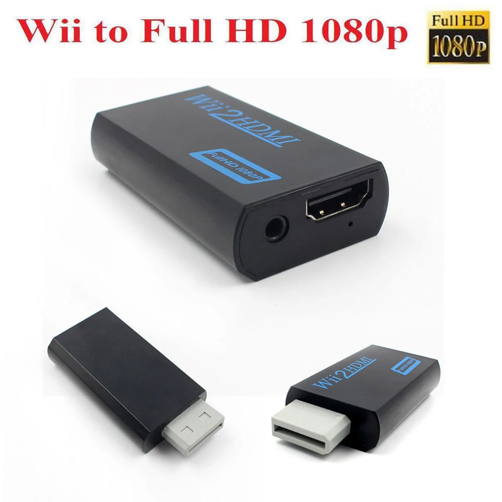 Адаптер-преобразователь для Wii в HDMI-совместимый 3 5 мм аудиокабель с выходом 1080P HD
