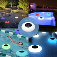 led solar swimming pool light outdoor colorful 2000mah ufo lawn lamp with remote smart light control water floatingt light