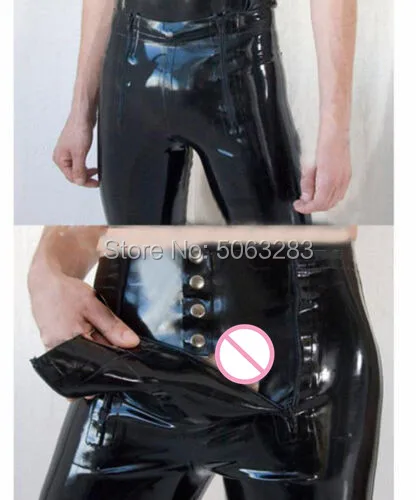 Латексные джинсы Мужские резиновые армейские с передней частью на заказ |