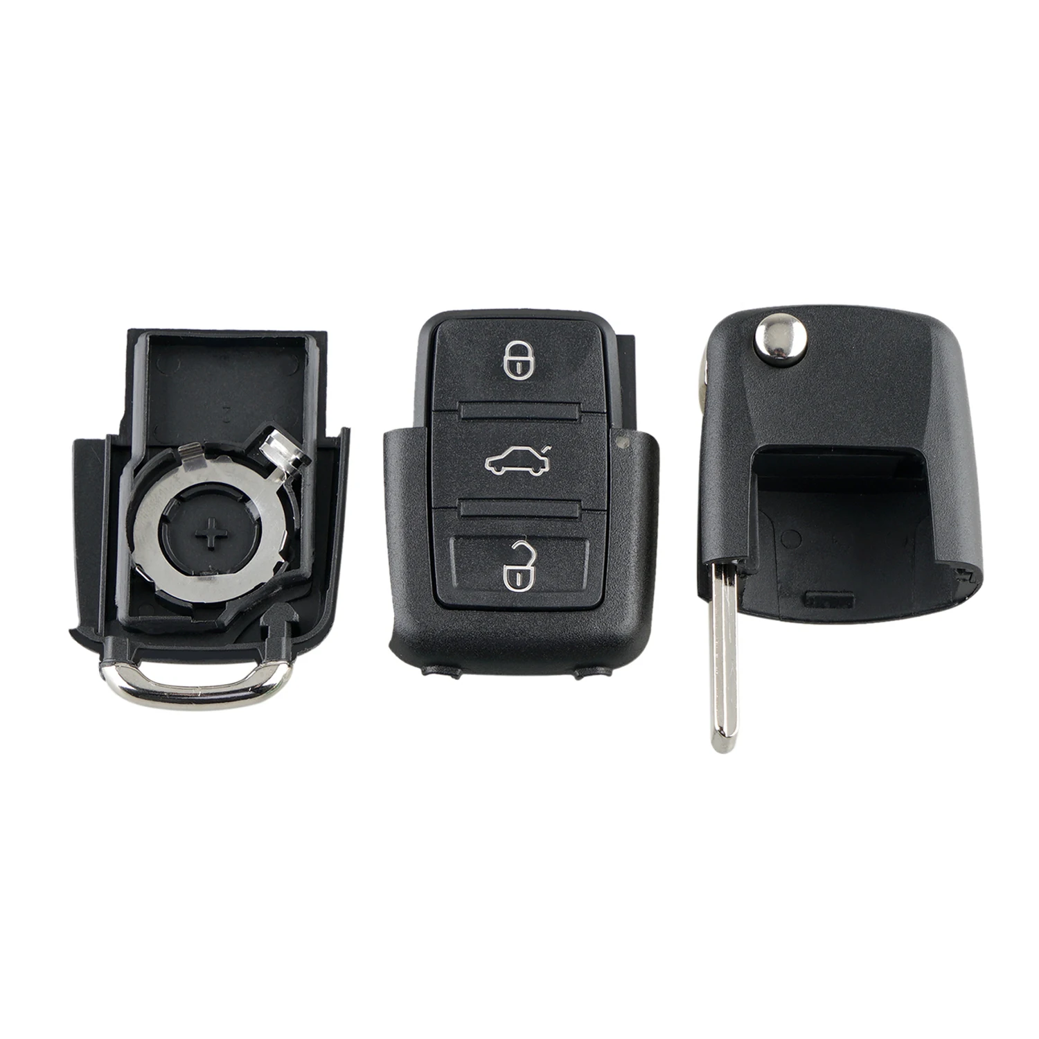 BHKEY для VW ключ оболочка 3 кнопки Автомобильный Брелок дистанционного управления с