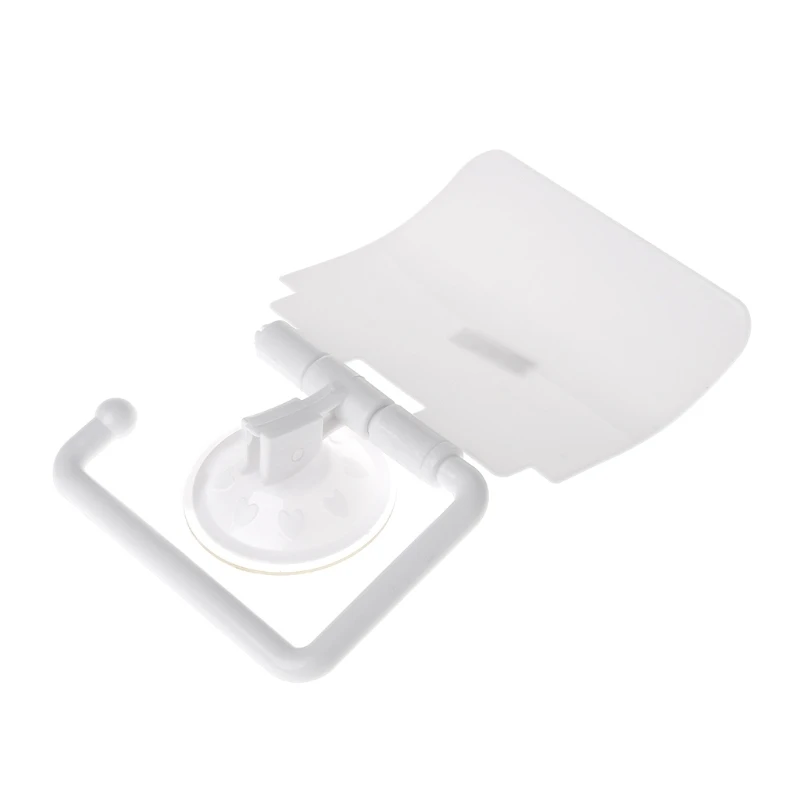 Настенный пластиковый держатель рулона туалетной бумаги на присоске с крышкой |