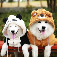 print panda tiger dog coat jacket for large dog clothes for samoyed husky labrador golden retriever clothing pets outfit hoodie