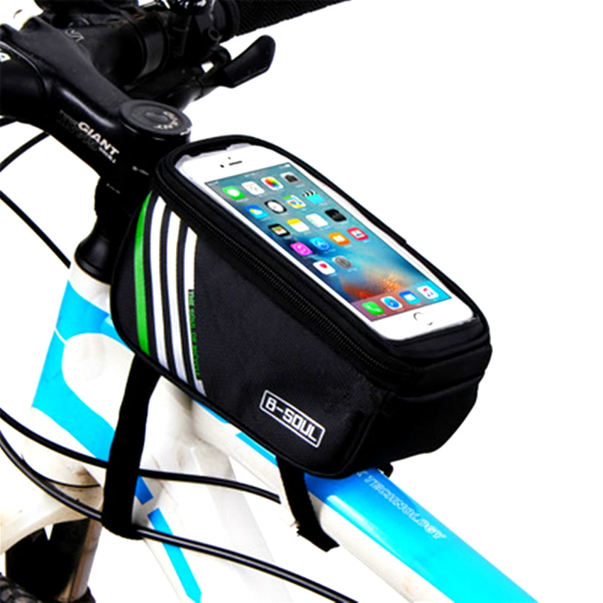 

Водонепроницаемая велосипедная сумка с сенсорным экраном, сумка на переднюю раму велосипеда, карман для сотового телефона 5,7 дюйма, велосип...