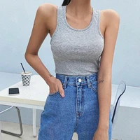 aossviao high quality elasticity o neck top women camisoles basic tank 2022 sexy backless new summer streetwear sport vest tees