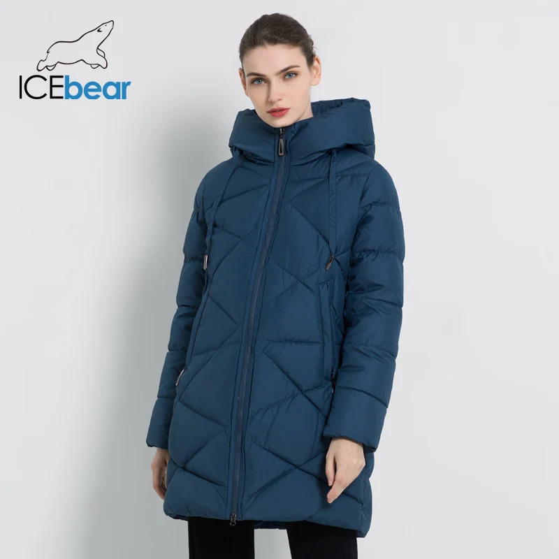 ICEbear Новая зимняя женская куртка Толстая теплая женская куртка Стильное женское пальто Высококачественная зимняя женская одежда GWD18297I