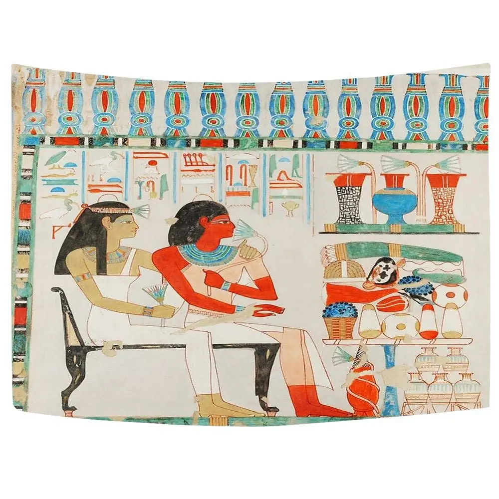 

Colourful Ancient Egyptian Painting Tapestry Custom