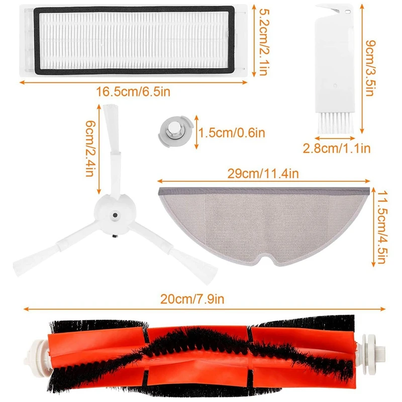 

Suitable for XIAOMI Robot Vacuum Cleaner Accessory Kit, Robot Roborock S50 S51 Replacement Parts Tool Accessories