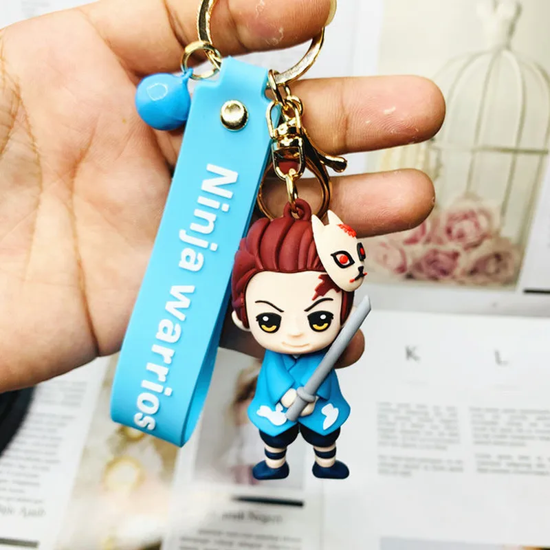 Силиконовый брелок для ключей фигурка из аниме Клинок убийца демонов Фигурка от