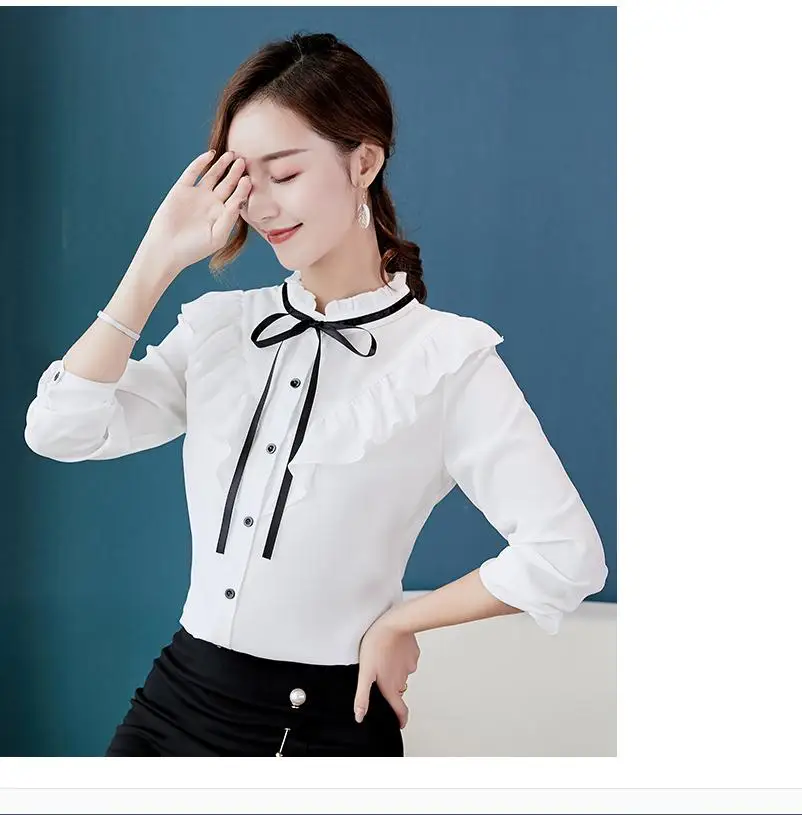 Женская рубашка с длинным рукавом весна-осень 2021 | одежда