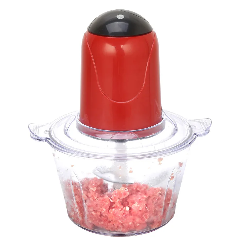 Rosso Red 2L Электрический кухонный комбайн Мясорубка овощи, фрукты автоматический кухонный комбайн Бытовая специя рыбы ножи для мясорубки EU PLUG - Цвет: Rosso Red