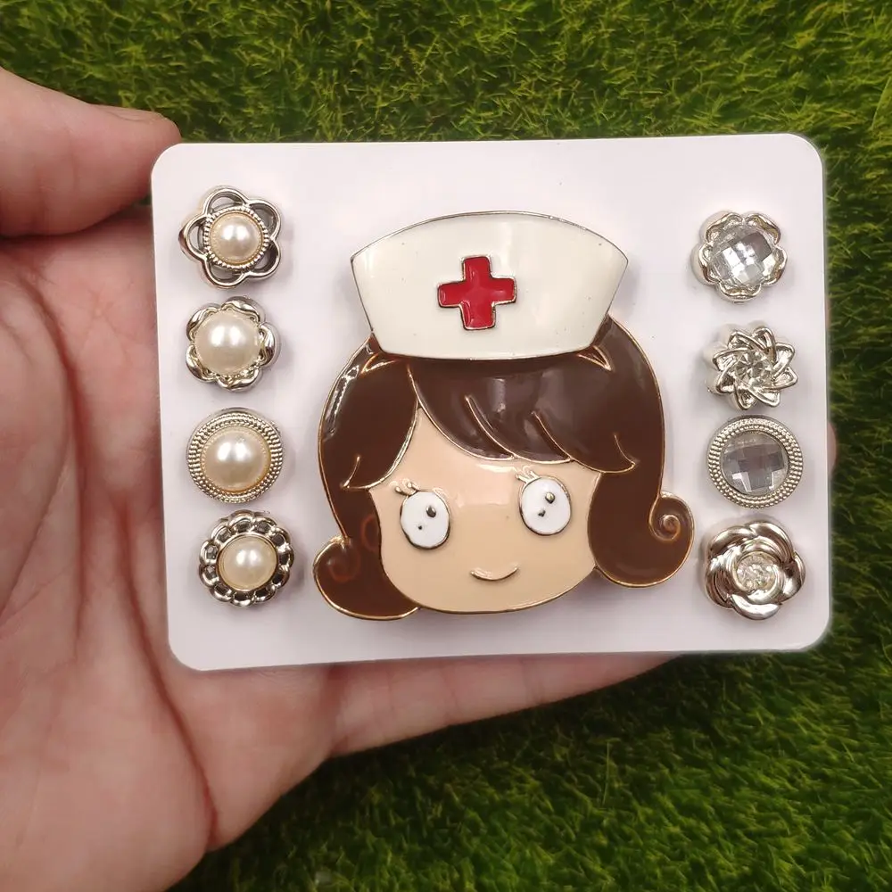 Новинка популярная женская брошь с эмалью в виде головы врача медсестры Ангела