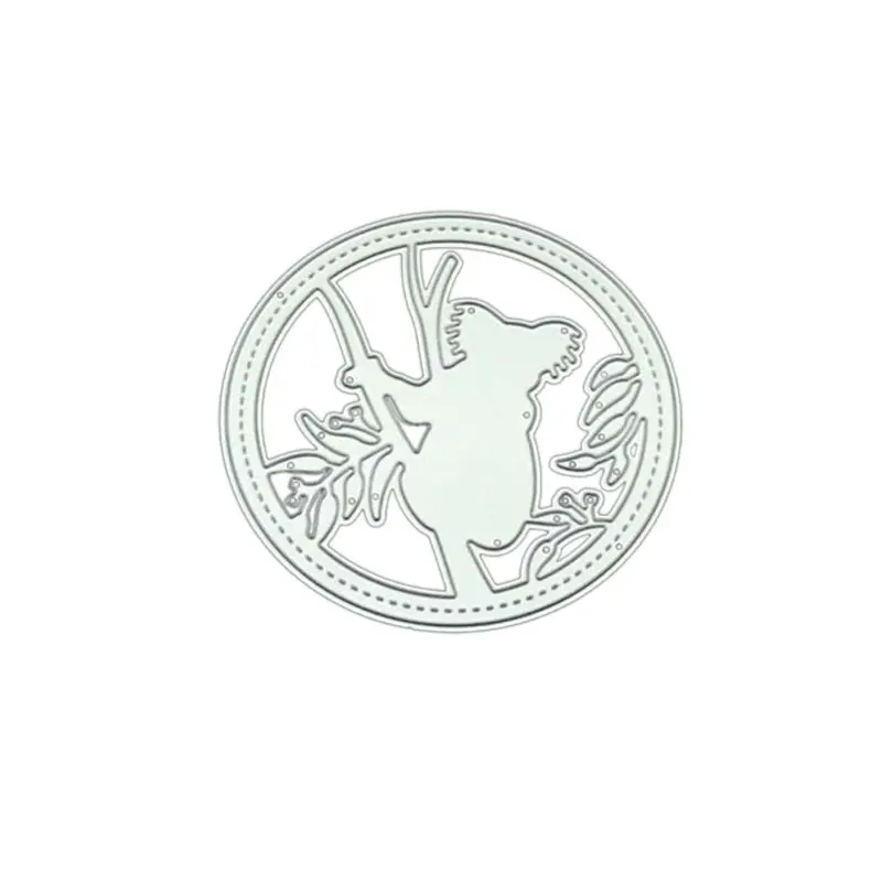 Koala металлический прорезной трафарет для окраски Скрапбукинг штамп для альбомов DIY бумажные карточки Декор