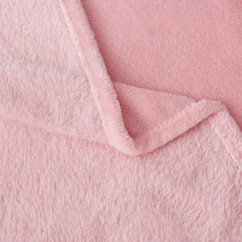 

Pink Blanket 200x230cm Polar Microfiber Bedspread Blanket Cover Flannel Blanket for The Sofa/Bed/Car Portable Plaids