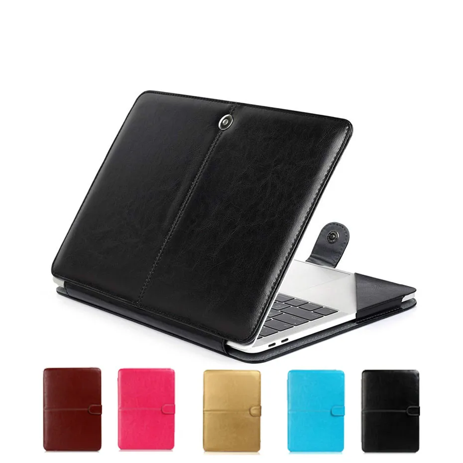 Чехол из искусственной кожи для Apple Macbook Air Pro Retina 11 12 13 15 дюймов чехол с сенсорной
