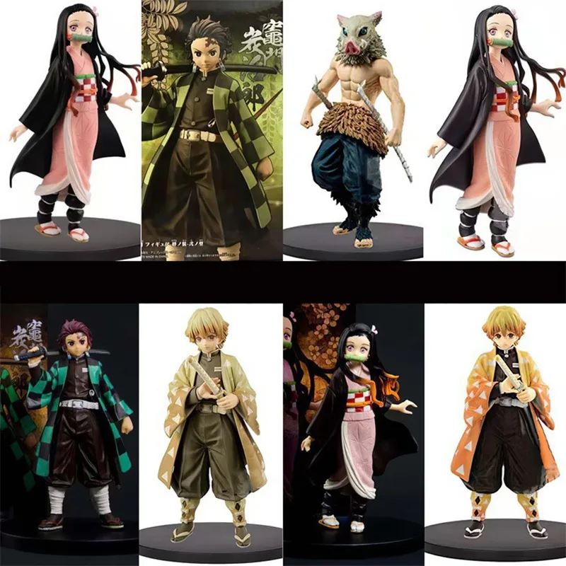 Экшн фигурка Kamado Tanjirou Nezuko Hashibira Inosuke Agatsuma Zenitsu игрушки модели|Игровые фигурки и