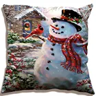 Рождественская подушка 45 см * 45 см, Санта-Клаус, милый снеговик, 2022 Рождественский чехол, декоративная подушка для спальни