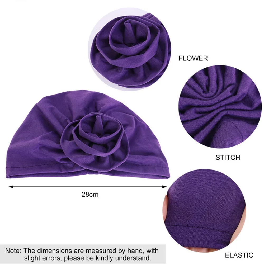 

New Women Hair Loss Cap Beanie Skullies Turban Flower Muslim Cancer Chemo Cap Islamic Indian Hat Cover Head Scarf Fashion Bonnet