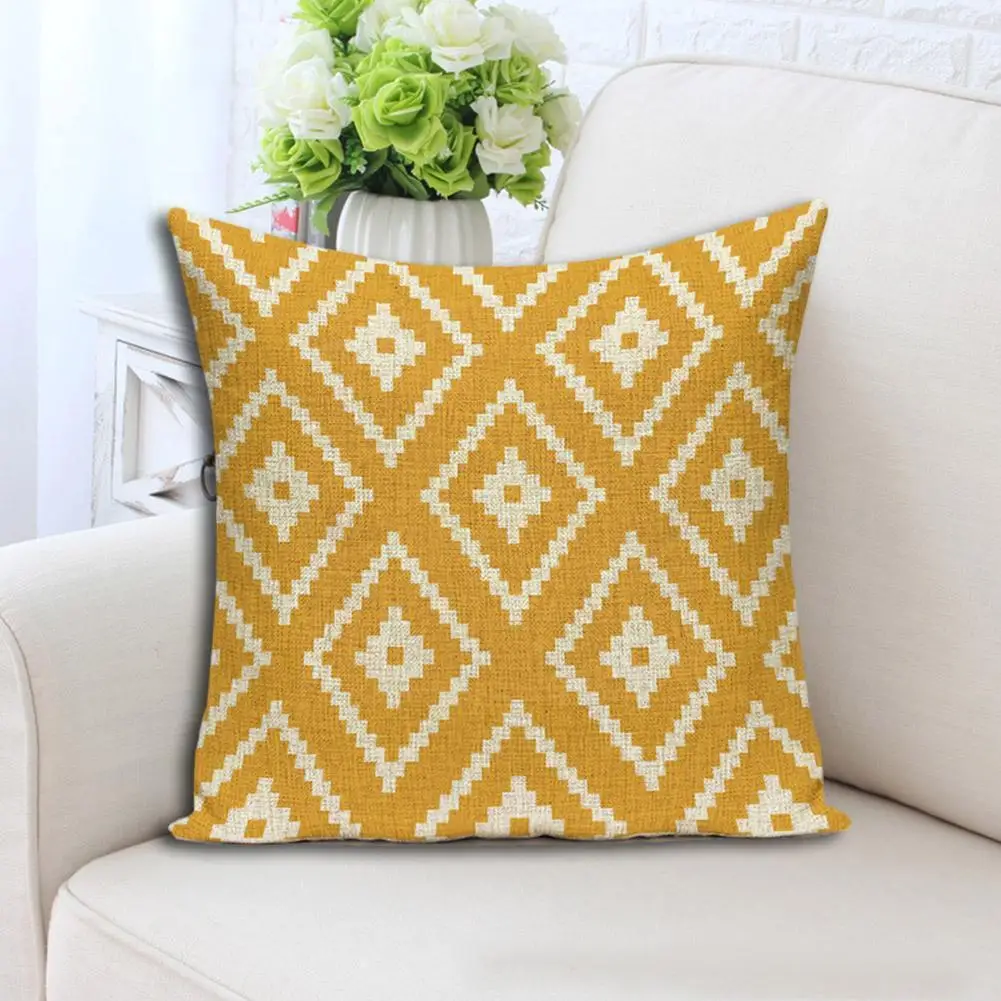 

Nordic Simple Cushions Case Yellow Stripe Home Decorative Covers For Sofa Decorative Bed Cases Pillow Cushion Line Cushions K6K6
