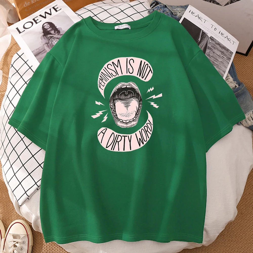 Феминизм не является большой рот вечерние Стиль принт Для мужчин футболка