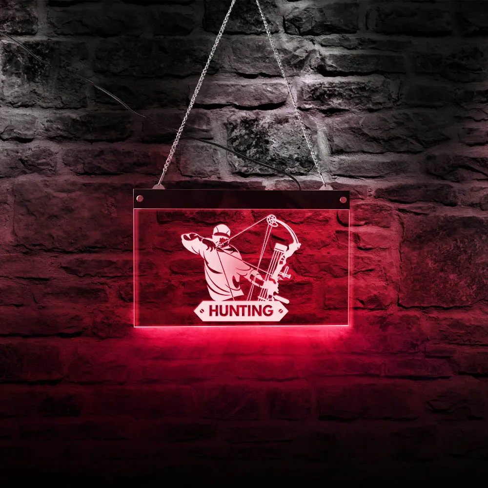 

Пользовательская охотничья разноцветная искусственная настенная акриловая световая доска Персонализированная светодиодная неоновая вывеска Ночная лампа