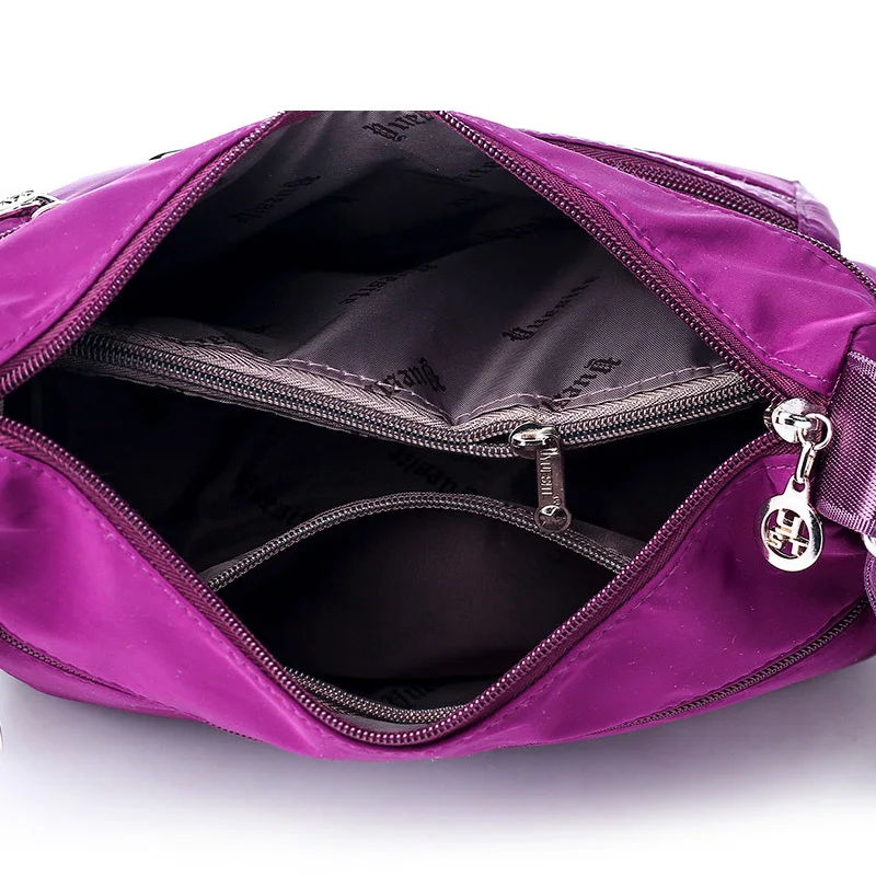 

Shoulder Zipper Bag Waterproof Nylon Oxford Travel Crossbody Bag Purses Handbags Fashion Women Messenger Bags Hobos M348