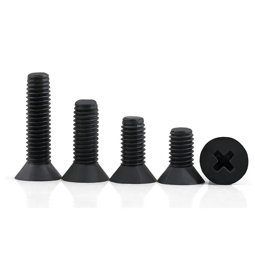 10/20/50PCS Pozi Countersunk Machine Screws CSK Bolts Black M2.5 M3 M4 M5 M6 Insulation | Обустройство дома