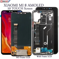 amoled screen for xiaomi mi 8 mi8 lcd display 10 touch screen replacement tested smartphone lcd screen digitizer parts