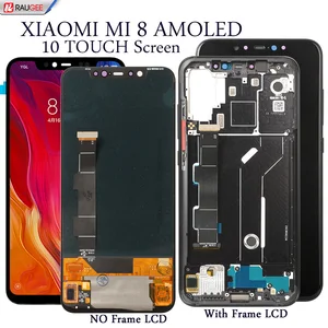 ЖК-дисплей AMOLED для Xiaomi MI 8, запасной сенсорный экран для смартфона, запасные части для дигитайзера ЖК-экрана