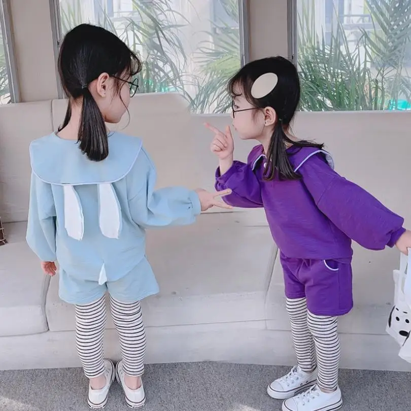 Осенняя одежда для маленьких девочек свободная рубашка в клетку с длинными