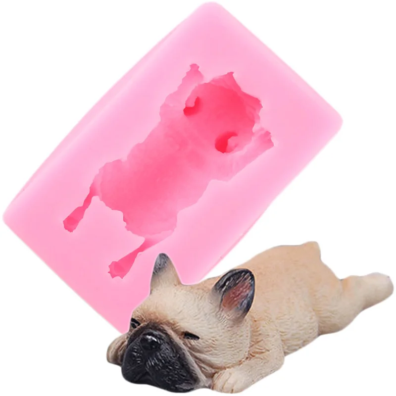 Милая собака силиконовые формы торт 3D шар форма для мороженого пудинг быстрого