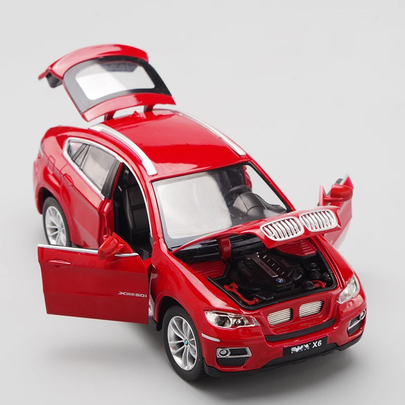 Модель автомобиля в масштабе 1:24 BMW X6 Coupe SUV из сплава модель игрушечного со звуком