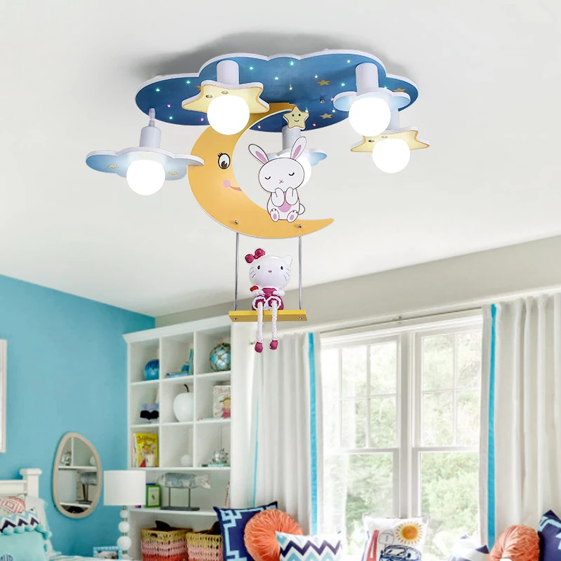 

Modern Led Ceiling Light Round Bedroom Led Room Light Nordic Children's Ceiling Lamps Warm Kindergarten Playground Home Lighting