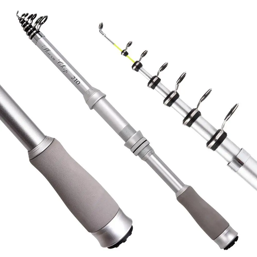 

2.4M Mini Carbon Rock fishing rod Metal wheel base Hard tones Sea fishing rod