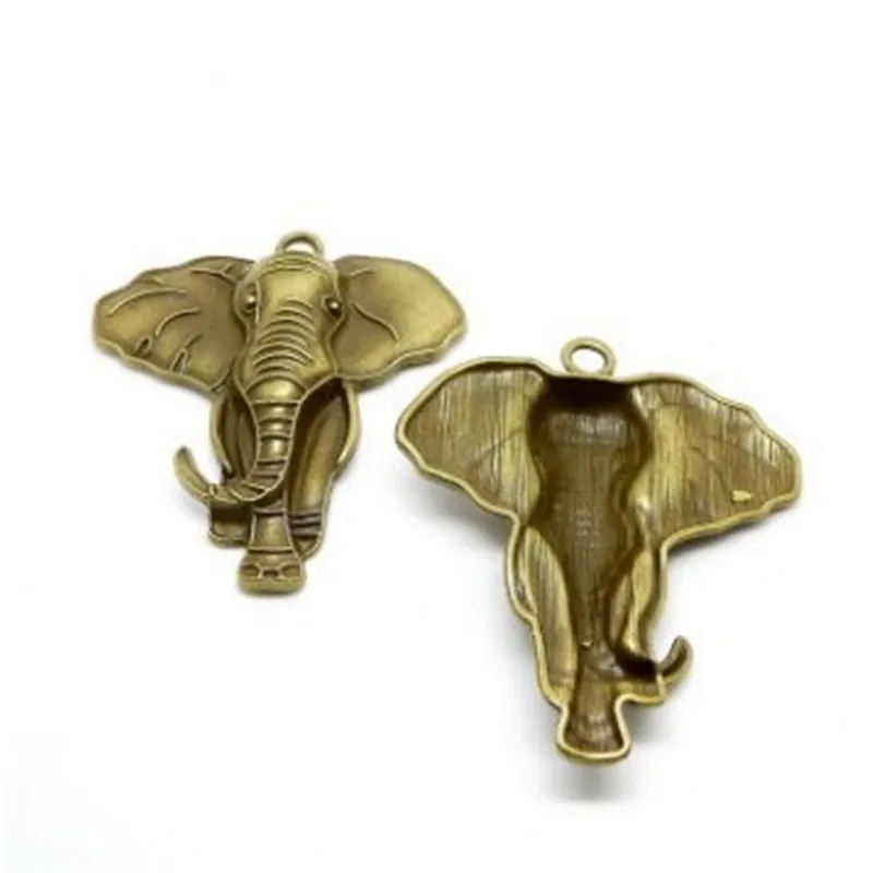 10 шт./лот модные подвески в виде слона, 72x57 мм, Большая подвеска для изготовления ожерелья