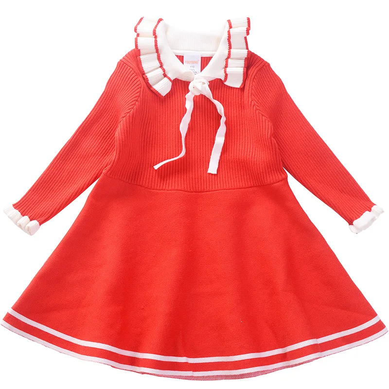 Платье-свитер для девочек Новинка 2019 года сезон осень-зима детская одежда |