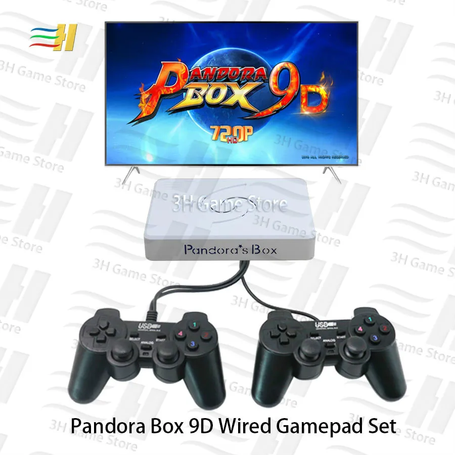 Pandora Box 9D материнская плата геймпад Набор двойной проводной геймпад беспроводной геймпад HDMI VGA подключение ТВ ПК 2500 В 1 Поддержка 3D Tekken