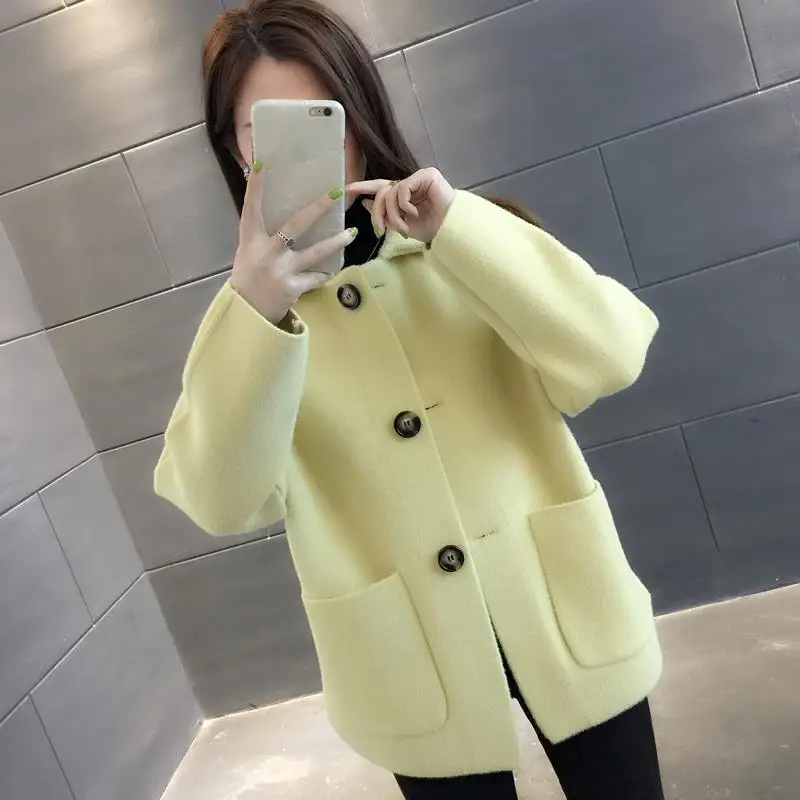 

Mink Fur Jacket Women's Loose Autumn And Winter New Trend Imitation Velvet Sweater Knit Cardigan