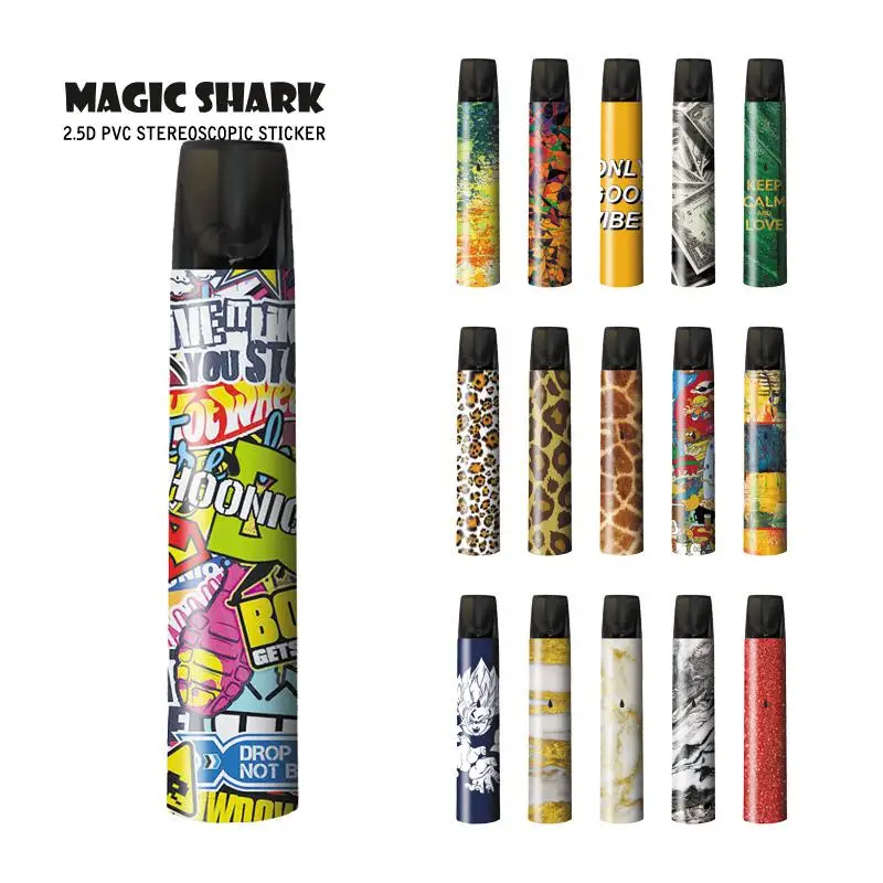 Набор для вейпа Magic Shark 2.5D с леопардовым принтом в форме листа дракона клейкая