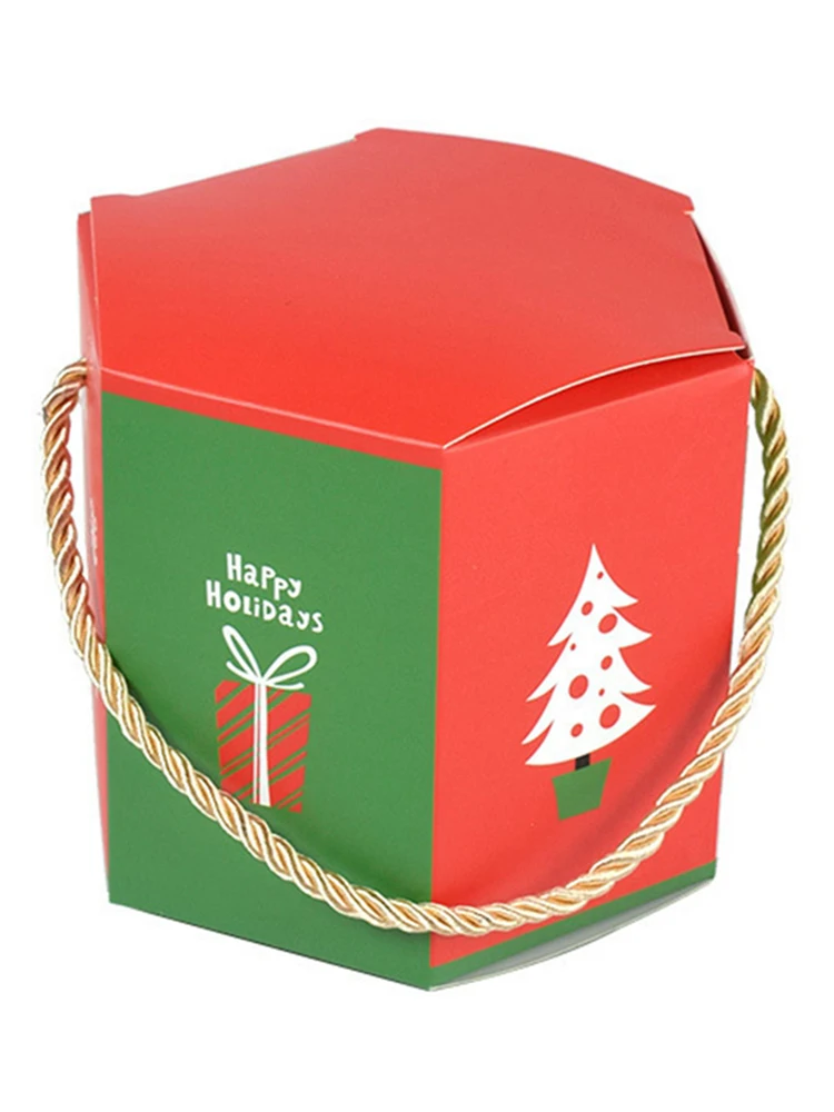 

1pc Colorful Christmas Candy Box Christmas Eve Apple Portable Packing Box Gift