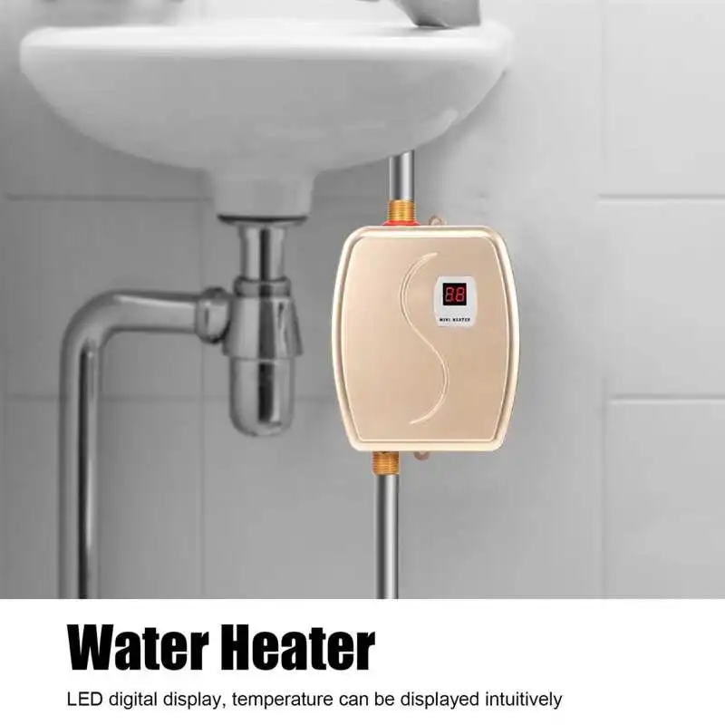Портативный водонагреватель с мгновенным нагревом светодиодный ным цифровым