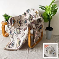 buy a blanket to get a canvas water cup bag sofa cover carpet tapestry picnic cloth knee blanket bohemian blanket tassel blank