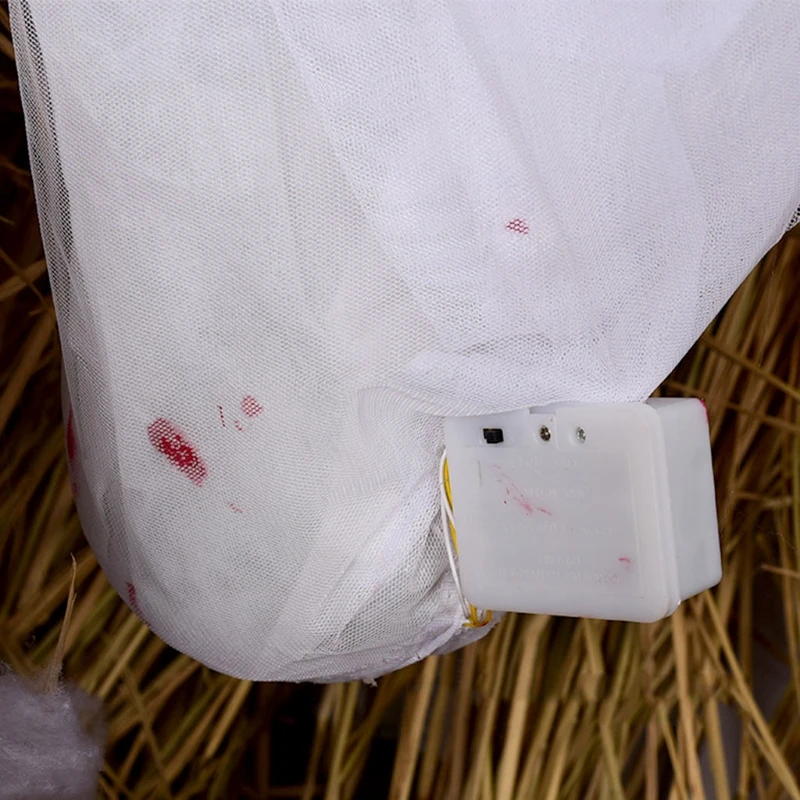 

50LE Skull Horrible Scary Supplies for Halloween Cloth Sculpture Skeleton Crafts Horrible Ornaments Home/Study Gift