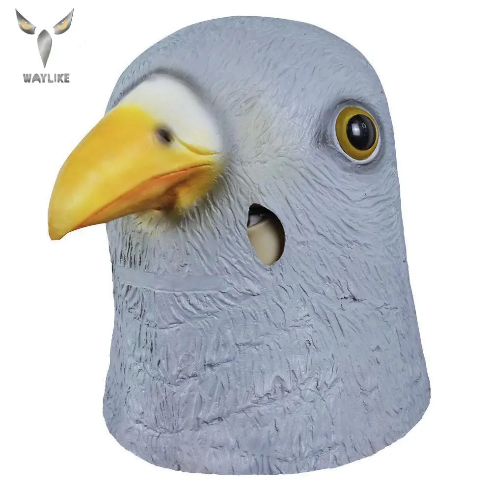 

Маска голубей WAYLIKE, симпатичная латексная маска в виде животного для Хэллоуина, костюм животного, маска для театра, новинка, латексные маски