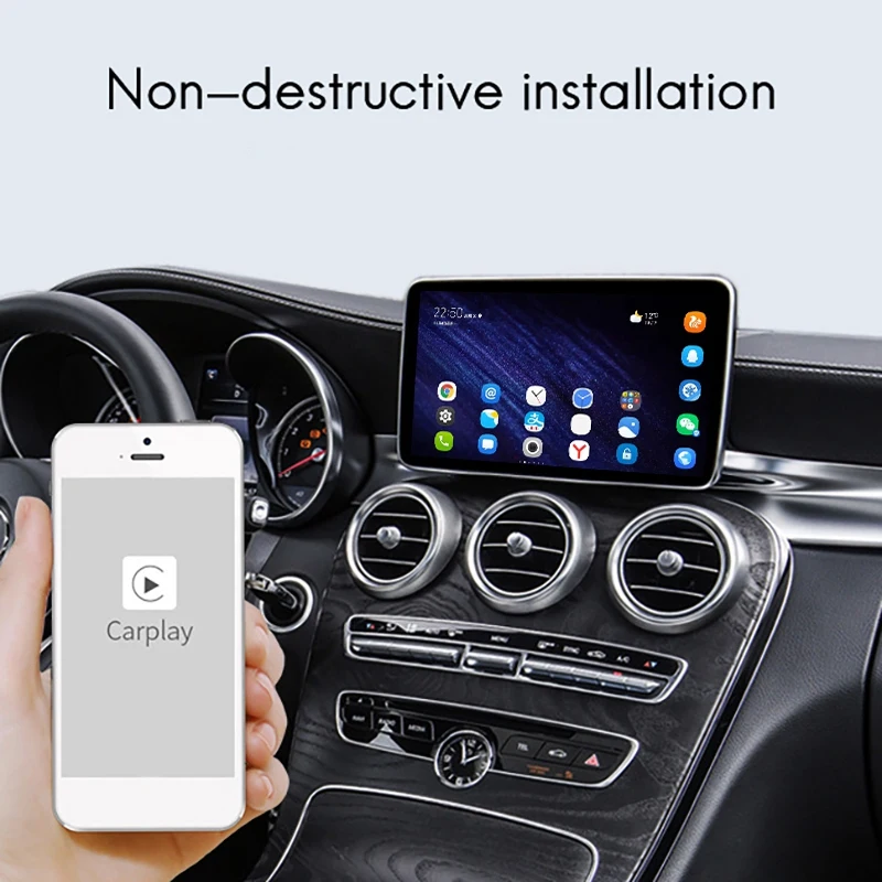 

Wireless Apple Carplay Andorid Auto Car Retrofit for Mercedes Benz NTG5.0 2015-2018 Support Reverse Camera/Maps