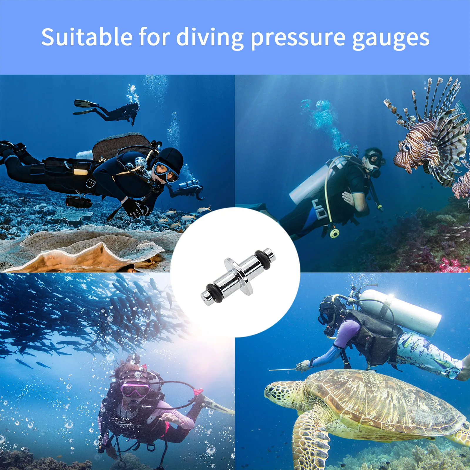 

2021 Pieces High Pressure Swivel Spools with O-Rings Spindle Scuba Dive Diving Divers Gauge Gear Accessories
