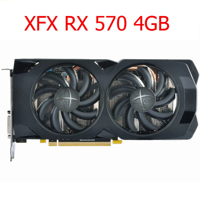 XFX RX 570 4 Гб видеокарты GPU AMD Radeon RX570 256bit 2048 sp видеокарта PC Компьютерная игровая карта