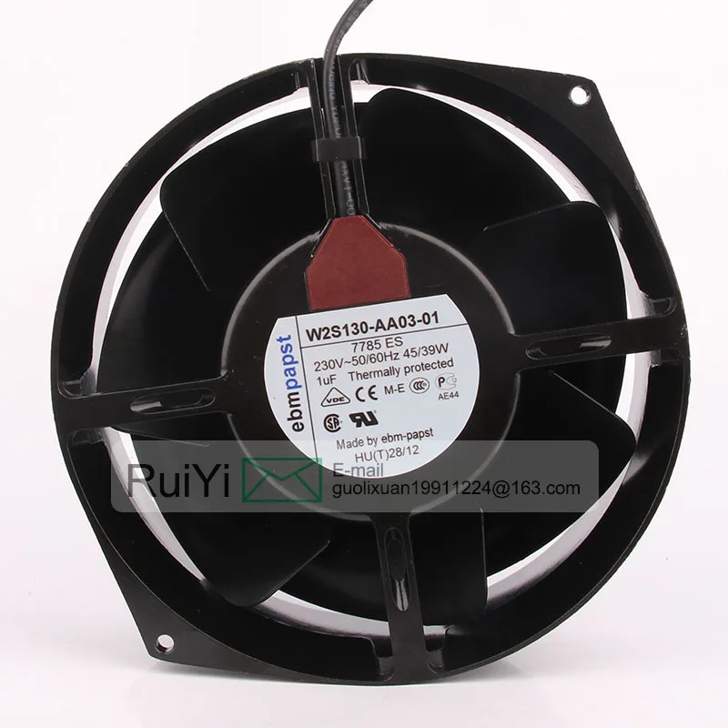 

Осевые вентиляторы переменного тока 230 В 17251 куб ФТ/мин 39 Вт 7855ES x 55 мм