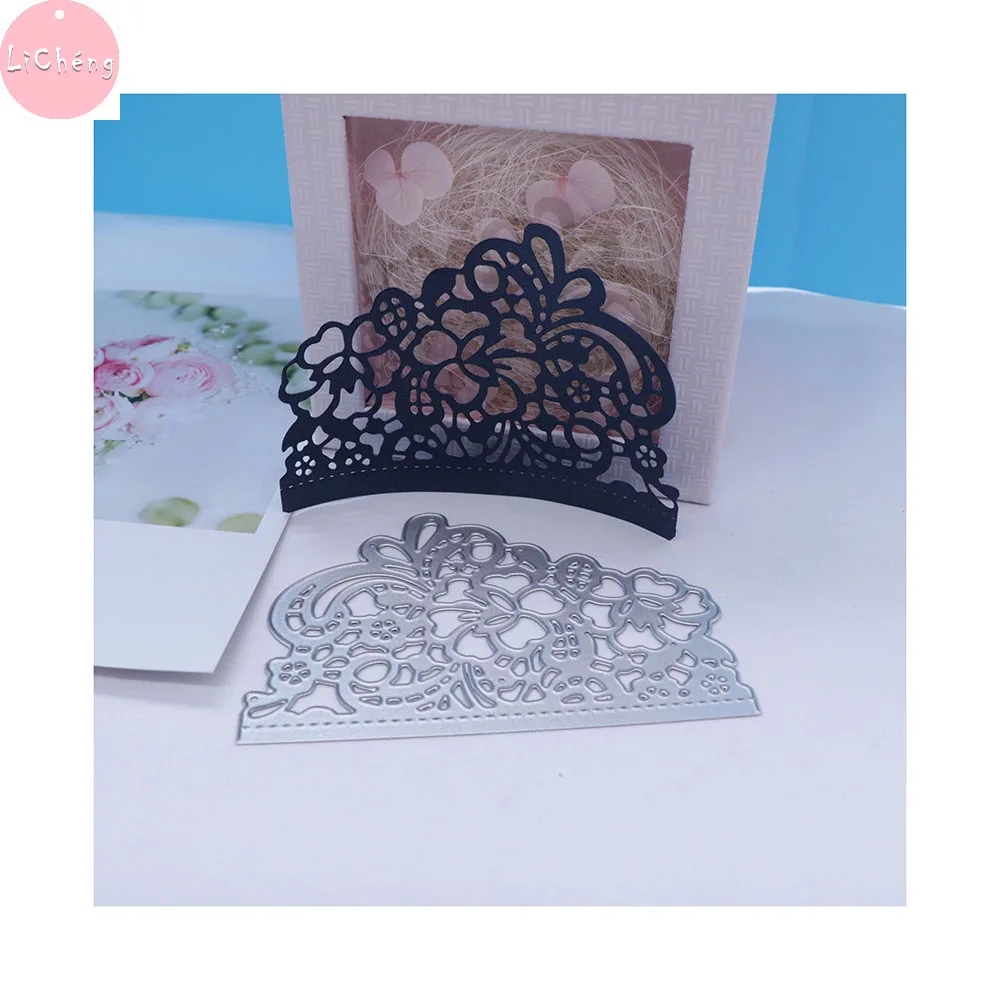 Цветок границы металлический Трафаретный вырубной штамп Скрапбукинг фотоальбом